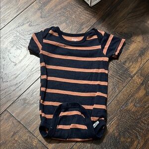 Carter's Navy and Orange Striped Kids One Piece